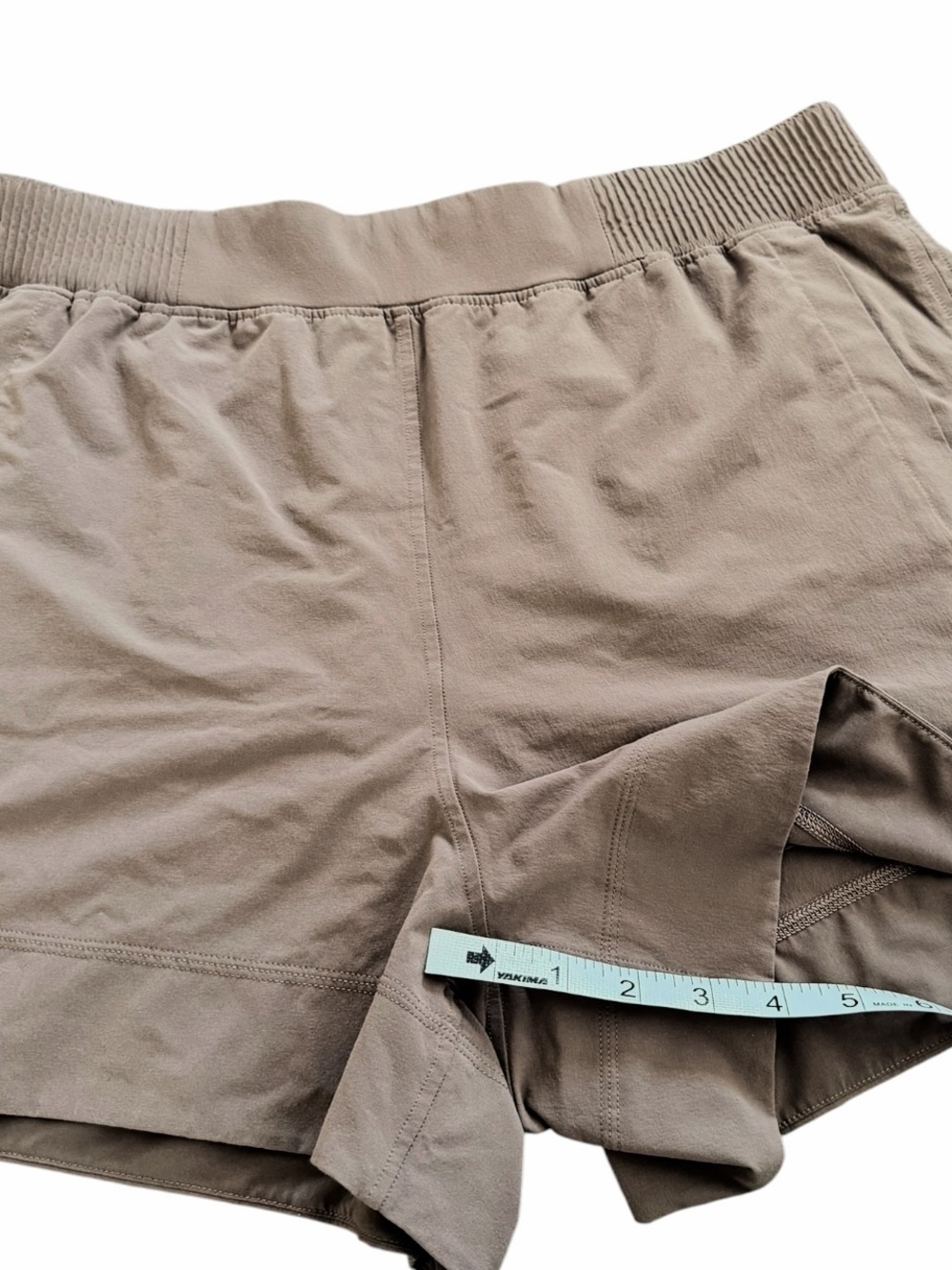 Lululemon Stretch Woven Relaxed-Fit High-Rise 4" Shorts Taupetastic Size XL - Picture 11 of 12